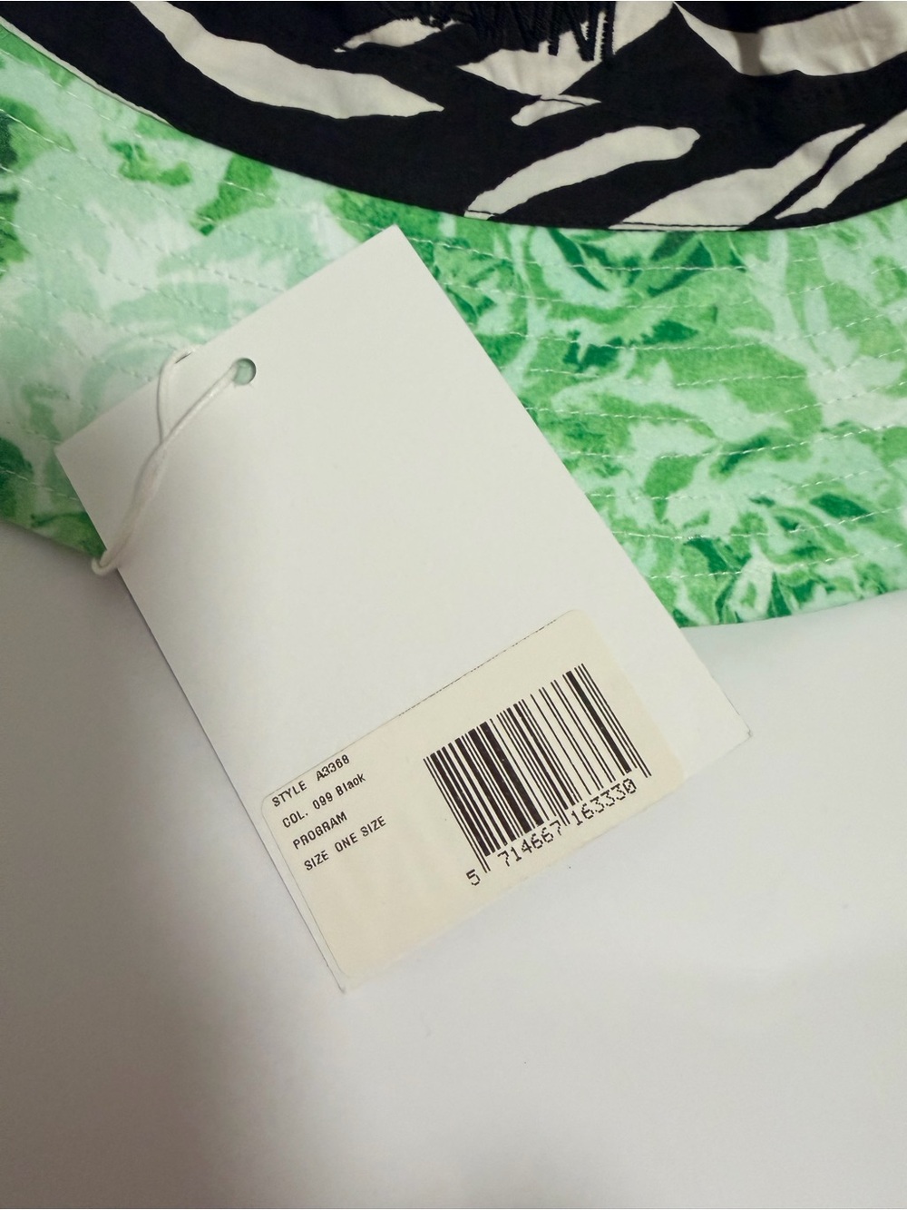 NWT GANNI Zebra & Green Floral Bucket Hat - Picture 4 of 6